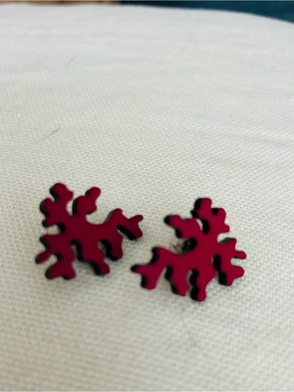 Designer Red Coral-Shaped Stud Earrings - Women Jewelry Earrings